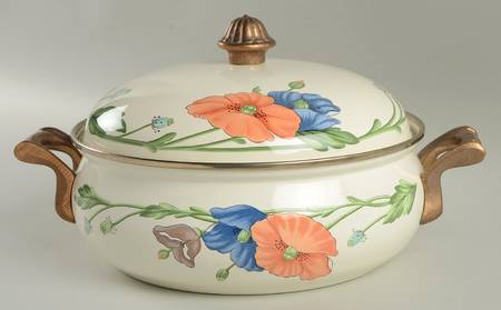 Amapola 5 Quart Metal Covered Casserole
