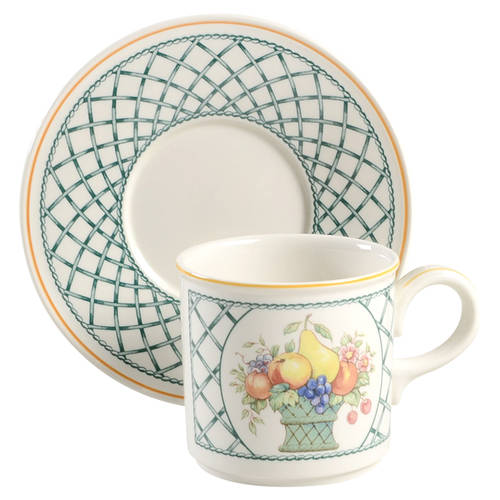 Basket Flat Cup & Saucer Set