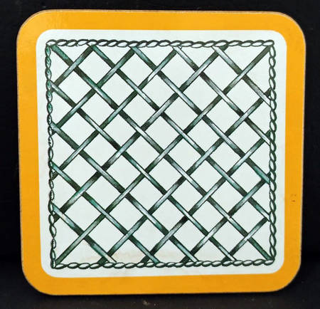 Basket Cork Back Square Coaster