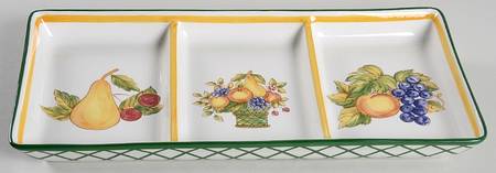 Basket 3 Part Rectangular Divided Server
