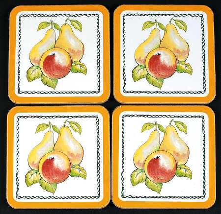 Basket 4 Piece Coaster Set