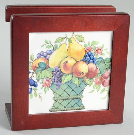 Basket 6 1/8" Rosewood Napkin Holder  HC