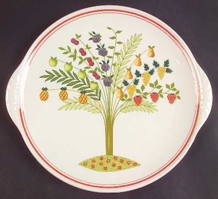 Bon Appetit Handled Cake Plate
