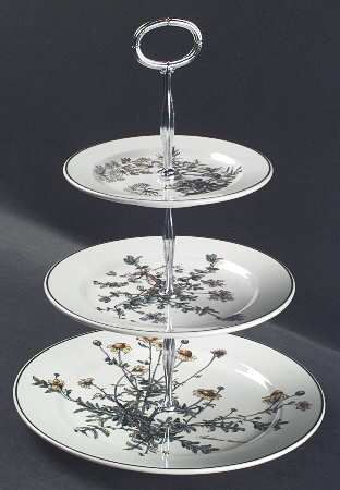 Botanica 13 7/8"-14 1/4" 3-Tiered Serving Tray(DP,SP,BB) HC
