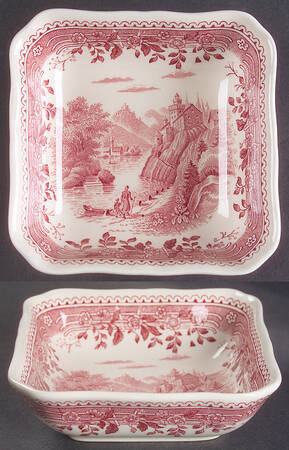 Burgenland Maroon Square Fruit/Dessert (Sauce) Bowl