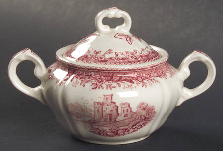 Burgenland Maroon Mini Sugar Bowl & Lid