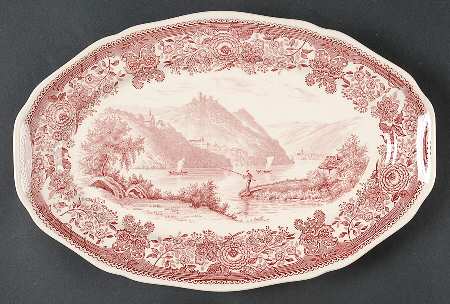 Burgenland Maroon 12" Oval Serving Platter