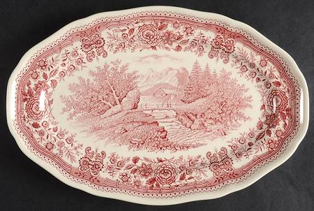 Burgenland Maroon 10" Oval Serving Platter