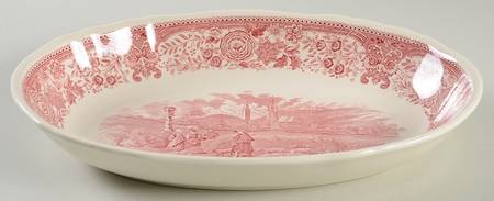 Burgenland Maroon 11" Oval Vegetable Bowl