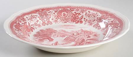 Burgenland Maroon Large Rim Soup Bowl