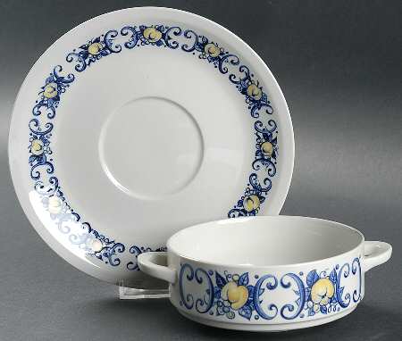 Cadiz Flat Cream Soup Bowl & Saucer Set