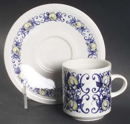 Cadiz Flat Cup & Saucer Set