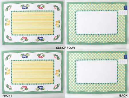 French Garden Fleurence Cloth Reversible Placemat - Set of 4 by Villeroy & Boch