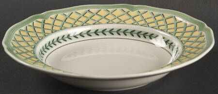 French Garden Orange Large Rim Soup Bowl