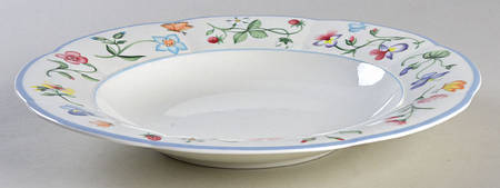 Mariposa (Bone China) Large Rim Soup Bowl