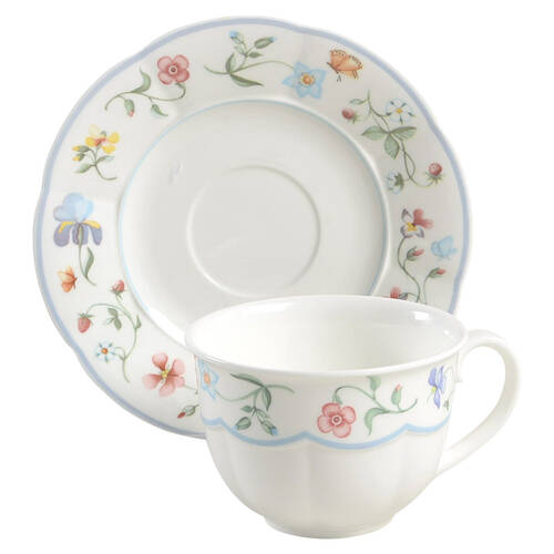 Mariposa (Bone China) Flat Cup & Saucer Set by Villeroy & Boch