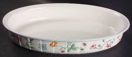 Mariposa (Bone China) 15" Oval Baker