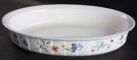 Mariposa (Bone China) 12'' Oval Baker