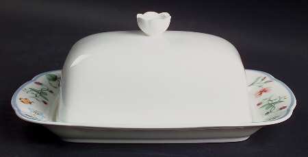 Mariposa (Bone China) Rectangular Covered Butter