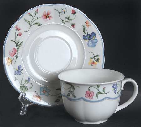 Mariposa (Bone China) Breakfast Cup & Cream Soup Saucer Set