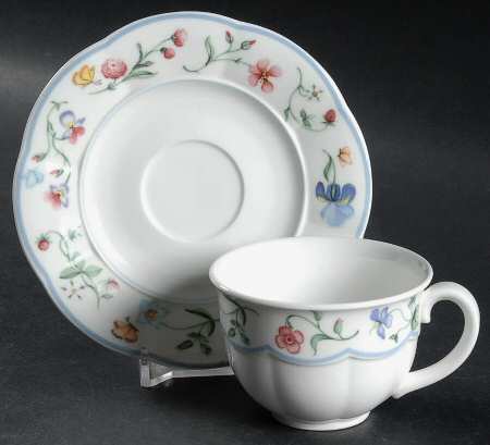 Mariposa (Bone China) Flat Demitasse Cup & Saucer Set