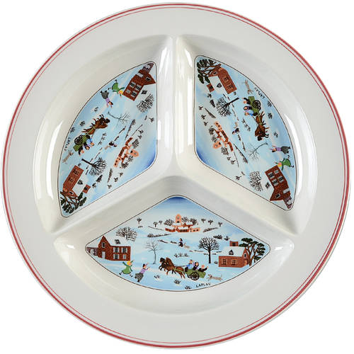 Naif Christmas Divided Hors d'Oevre Dish