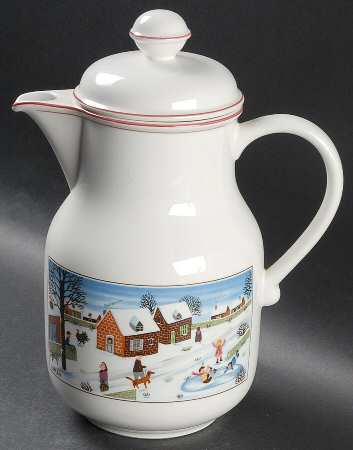 Naif Christmas Coffee Pot & Lid