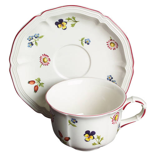 Petite Fleur Flat Cup & Saucer Set