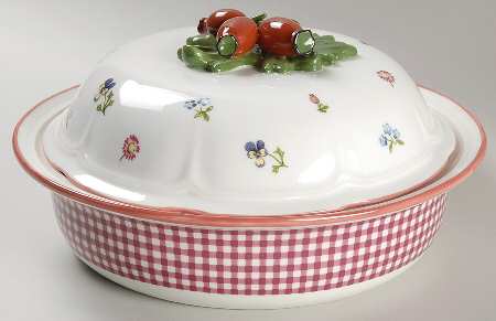 Petite Fleur 11" Flat Covered Bowl