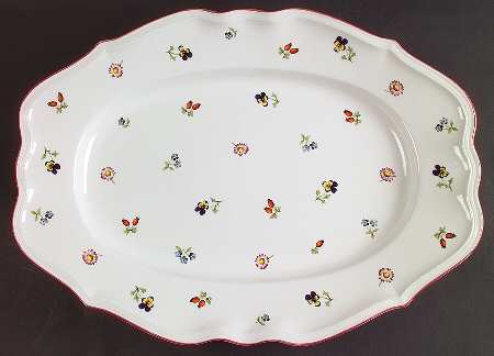Petite Fleur 17" Oval Serving Platter