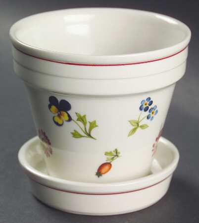 Petite Fleur 2" Flower Pot & Underplate