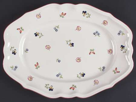 Petite Fleur 14" Oval Serving Platter