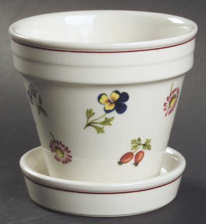 Petite Fleur 3" Flower Pot & Underplate