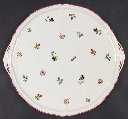 Petite Fleur Handled Cake Plate