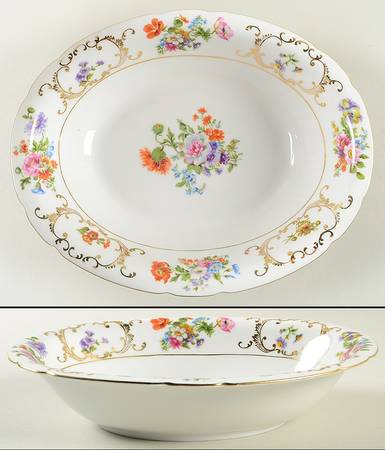 VIT21 (CZECH) 10" Oval Vegetable Bowl