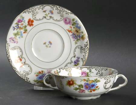 VIT3 Flat Cream Soup Bowl & Saucer Set