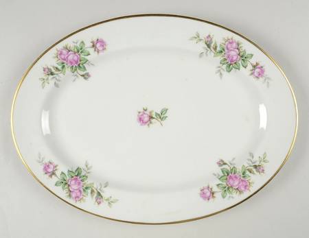 Damask Rose 13" Oval Serving Platter