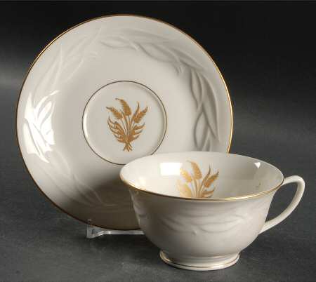 Golden Harvest Footed Cup & Saucer Set