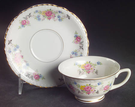 Natchez Footed Cup & Saucer Set