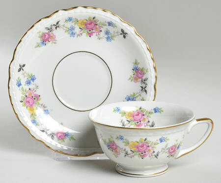 Natchez Footed Cup & Saucer Set