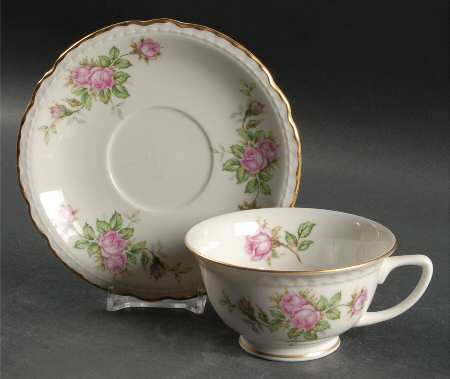 Southern Rose Footed Cup & Saucer Set