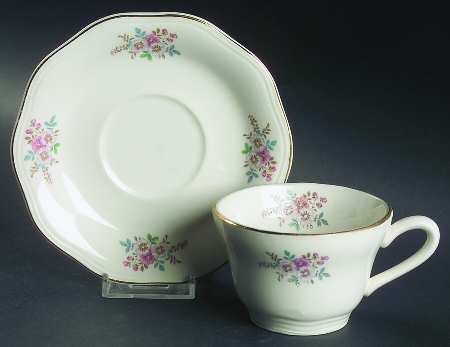 Nancy Lee Flat Cup & Saucer Set
