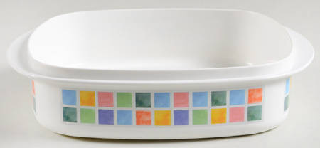Twist Alea Limone 40 Oz Square Plastic Microwave Bowl, No Vent Lid