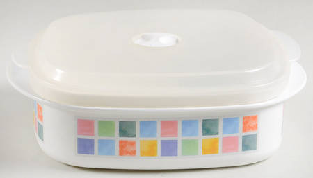 Twist Alea Limone 28 Oz Square Plastic Microwave Bowl w/Vent Lid