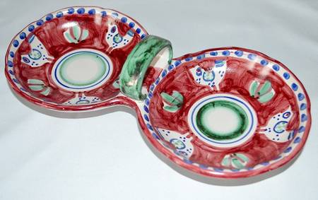 Campagna Chicken (Red Border, Blue Dots) 2-Part Relish