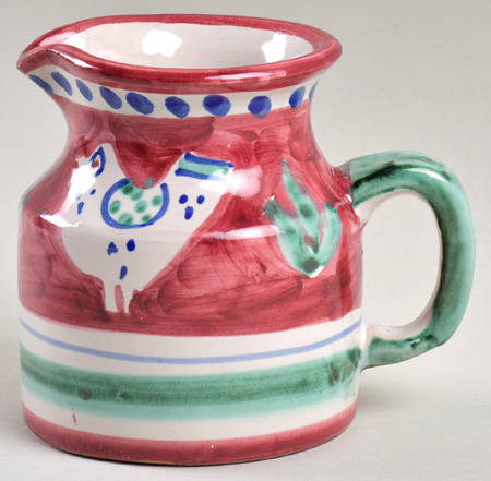 Campagna Chicken (Red Border, Blue Dots) Creamer