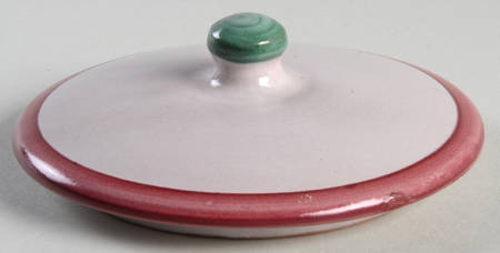 Campagna Chicken (Red Border, Blue Dots) Lid for 5" Storage Jar