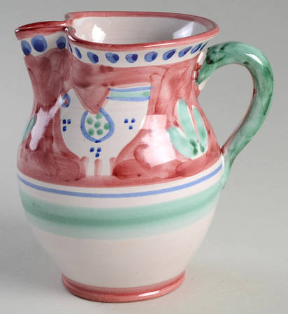 Campagna Chicken (Red Border, Blue Dots) 26 Oz Pitcher