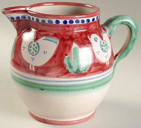 Campagna Chicken (Red Border, Blue Dots) 64 Oz Pitcher