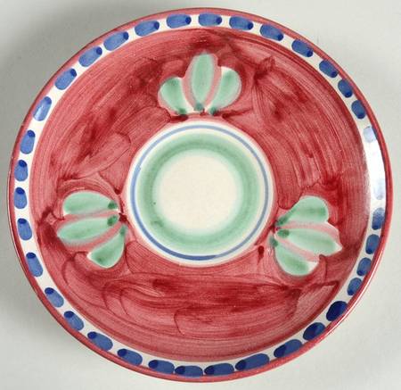 Campagna Chicken (Red Border, Blue Dots) Saucer